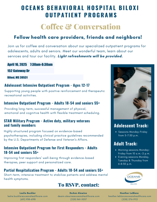 Oceans Behavioral Hospital Biloxi - Coffee & Conversation